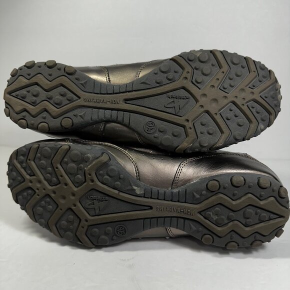 Athletech Women's Pewter Metallic Non-Marking Sneakers 9.5M Leather Whimsical - Picture 7 of 11